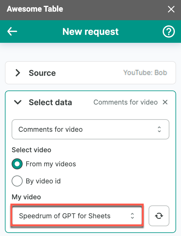 The list of your video is displayed.