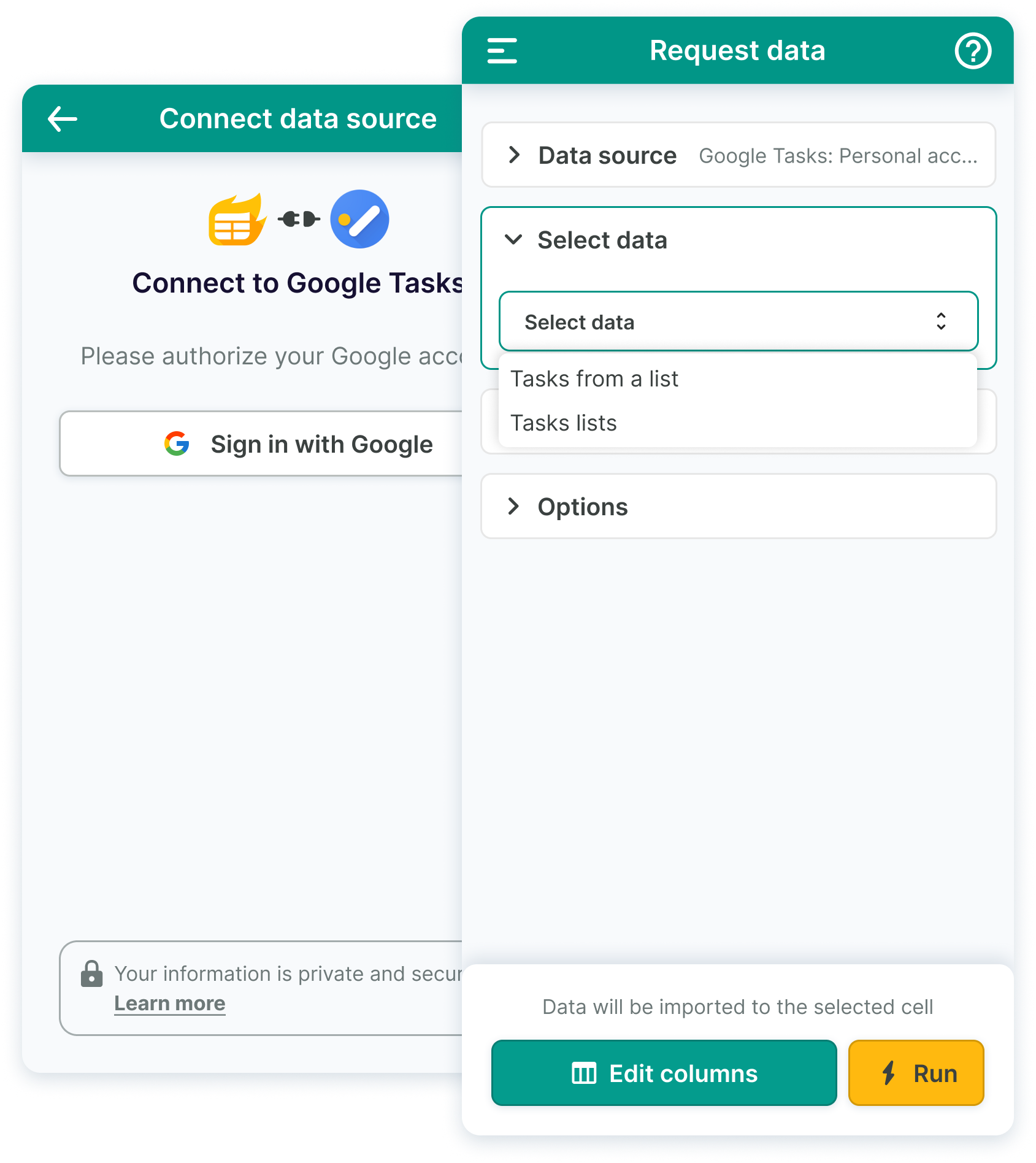 Import Google Tasks data in Google Sheets | Awesome Table